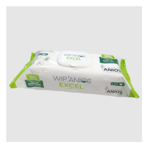 Wip' Anios Excel, 100τεμ, Απολυμαντικά μαντηλάκια επιφανειών ιατροτεχνολογικού εξοπλισμού, χωρίς αλκοόλες